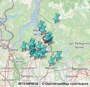 Mappa Via Rio Torto, 23868 Valmadrera LC, Italia (9.7285)