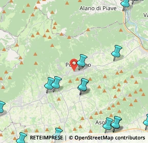 Mappa Via Fornaci, 31054 Possagno TV, Italia (6.36938)