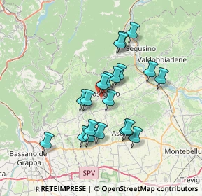 Mappa Via Fornaci, 31054 Possagno TV, Italia (6.0865)