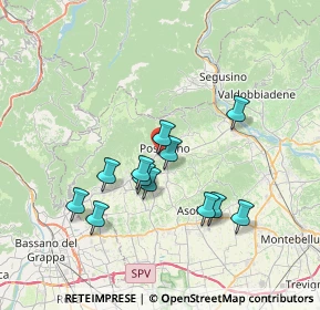 Mappa Via Fornaci, 31054 Possagno TV, Italia (6.4275)