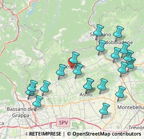 Mappa Via Fornaci, 31054 Possagno TV, Italia (8.6285)