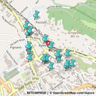 Mappa Via Aldo Mazza, 21026 Gavirate VA, Italia (0.232)