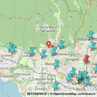 Mappa Via Carini, 21100 Varese VA, Italia (3.197)