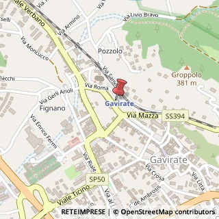Mappa Piazza Dante, 5, 21026 Gavirate, Varese (Lombardia)