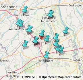 Mappa Via M. Cortinovis A., 33079 Sesto al Reghena PN, Italia (6.5175)