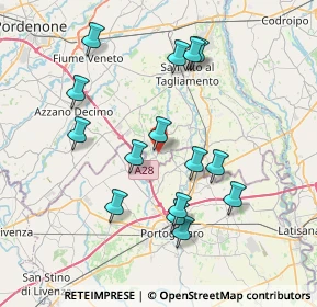 Mappa Via M. Cortinovis A., 33079 Sesto al Reghena PN, Italia (7.34733)