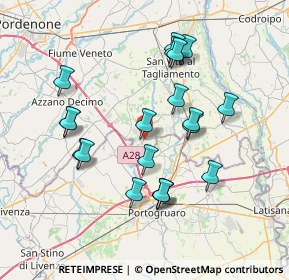 Mappa Via M. Cortinovis A., 33079 Sesto al Reghena PN, Italia (7.042)