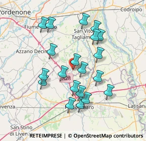 Mappa Via M. Cortinovis A., 33079 Sesto al Reghena PN, Italia (6.8515)