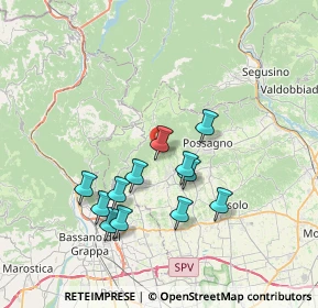 Mappa Via Santa Lucia, 31017 Crespano del Grappa TV, Italia (6.585)