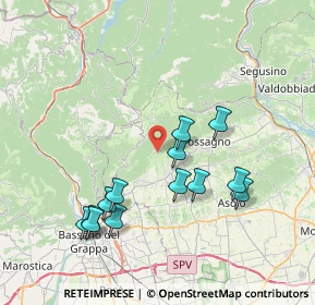 Mappa Via Santa Lucia, 31017 Crespano del Grappa TV, Italia (7.57231)