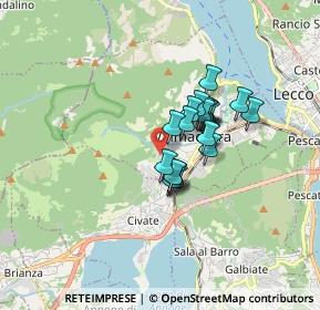 Mappa Via Pozzi Monsignore Arturo, 23868 Valmadrera LC, Italia (1.1025)