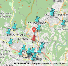 Mappa Via Tofane, 21056 Induno Olona VA, Italia (2.4865)