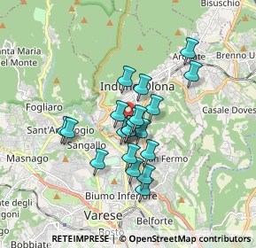 Mappa Via Tofane, 21056 Induno Olona VA, Italia (1.2845)