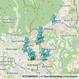 Mappa Via Tofane, 21056 Induno Olona VA, Italia (1.68571)
