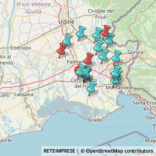 Mappa Via Filippo Corridoni, 33052 Cervignano del Friuli UD, Italia (11.61611)
