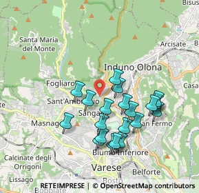 Mappa Via Molini Trotti, 21056 Varese VA, Italia (1.683)