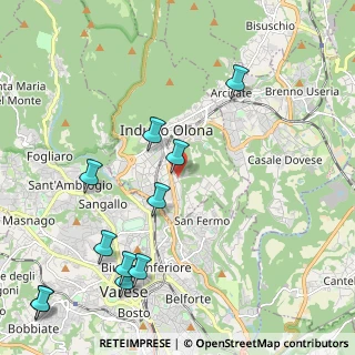 Mappa Via dei Ronchetti, 21056 Induno Olona VA, Italia (2.57273)