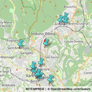 Mappa Via dei Ronchetti, 21056 Induno Olona VA, Italia (2.5975)