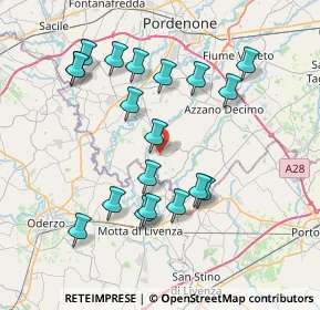 Mappa SP43, 33087 Pasiano di Pordenone PN, Italia (7.52684)