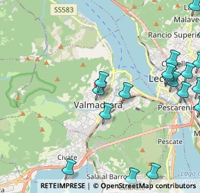 Mappa Via Giuseppe Parini, 23868 Valmadrera LC, Italia (2.88526)