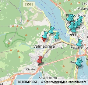 Mappa Vicolo Giuseppe Giusti, 23868 Valmadrera LC, Italia (2.4325)