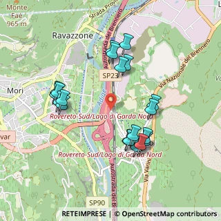 Mappa Via S. Romedio, 38068 Rovereto TN, Italia (0.9285)