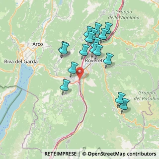 Mappa Via S. Romedio, 38068 Rovereto TN, Italia (7.06059)