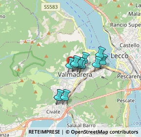 Mappa Via Campogrande, 23868 Valmadrera LC, Italia (1.09083)