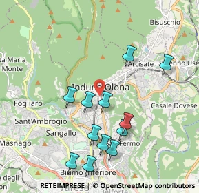 Mappa Via Giampiero Porro, 21056 Induno Olona VA, Italia (1.98583)