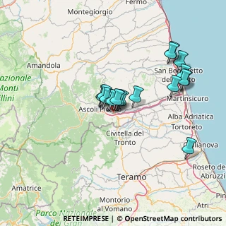 Mappa CAP, 63100 Ascoli Piceno AP, Italia (11.85556)