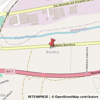 Mappa Strada della Bonifica, 18, 63085 Maltignano, Ascoli Piceno (Marche)