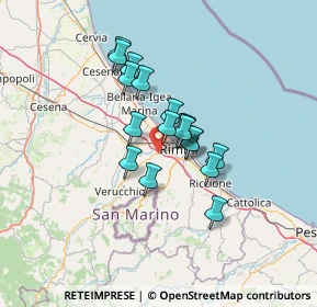 Mappa Via Mavoncello, 47923 Rimini RN, Italia (9.56667)