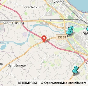 Mappa Via Mavoncello, 47923 Rimini RN, Italia (3.86545)
