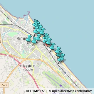 Mappa Viale Regina Elena Nord, 47900 Rimini RN, Italia (1.2855)