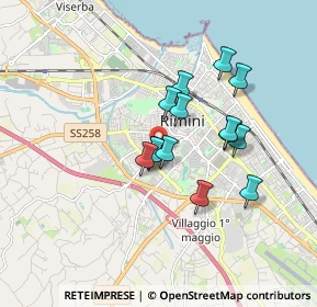 Mappa Via Castore, 47923 Rimini RN, Italia (1.37786)