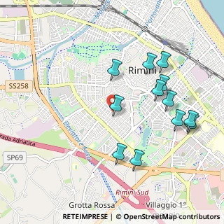 Mappa Via Castore, 47923 Rimini RN, Italia (1.03583)
