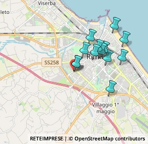 Mappa Via di Mezzo, 47923 Rimini RN, Italia (1.57923)