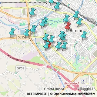 Mappa Via Antonio Bertoloni, 47923 Rimini RN, Italia (1.0745)