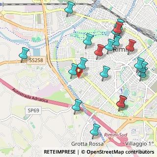 Mappa Via Antonio Bertoloni, 47923 Rimini RN, Italia (1.264)