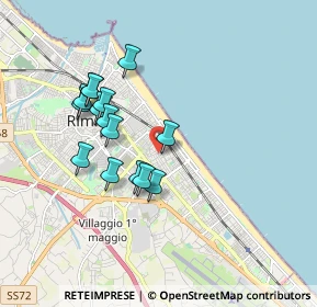 Mappa Via Lagomaggio, 47924 Rimini RN, Italia (1.63533)