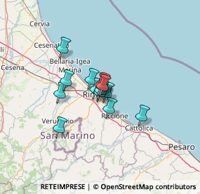 Mappa Via Lagomaggio, 47924 Rimini RN, Italia (7.07286)