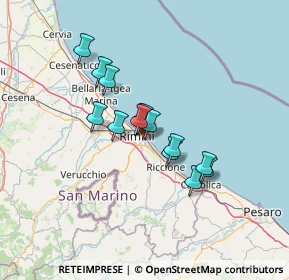 Mappa Via Lagomaggio, 47924 Rimini RN, Italia (9.87)