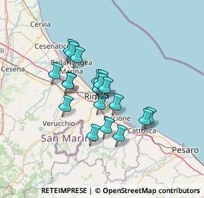 Mappa Via Lagomaggio, 47924 Rimini RN, Italia (10.23737)