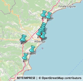 Mappa Via Palmiro Togliatti, 17031 Albenga SV, Italia (5.34091)