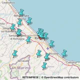 Mappa Via Lombardia, 47923 Rimini RN, Italia (7.631)