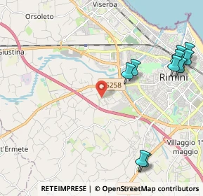 Mappa Via Carmen, 47923 Rimini RN, Italia (2.88545)