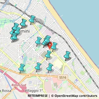 Mappa Via Nino Berrini, 47923 Rimini RN, Italia (1.118)
