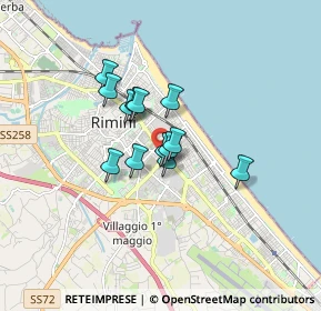 Mappa Via Nino Berrini, 47923 Rimini RN, Italia (1.08308)