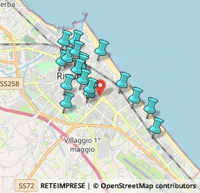 Mappa Via Nino Berrini, 47923 Rimini RN, Italia (1.48889)