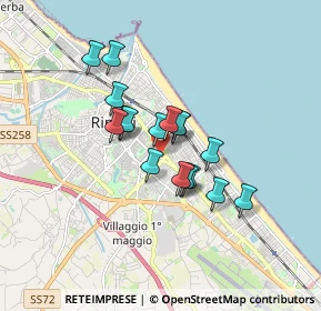 Mappa Via Nino Berrini, 47923 Rimini RN, Italia (1.24353)